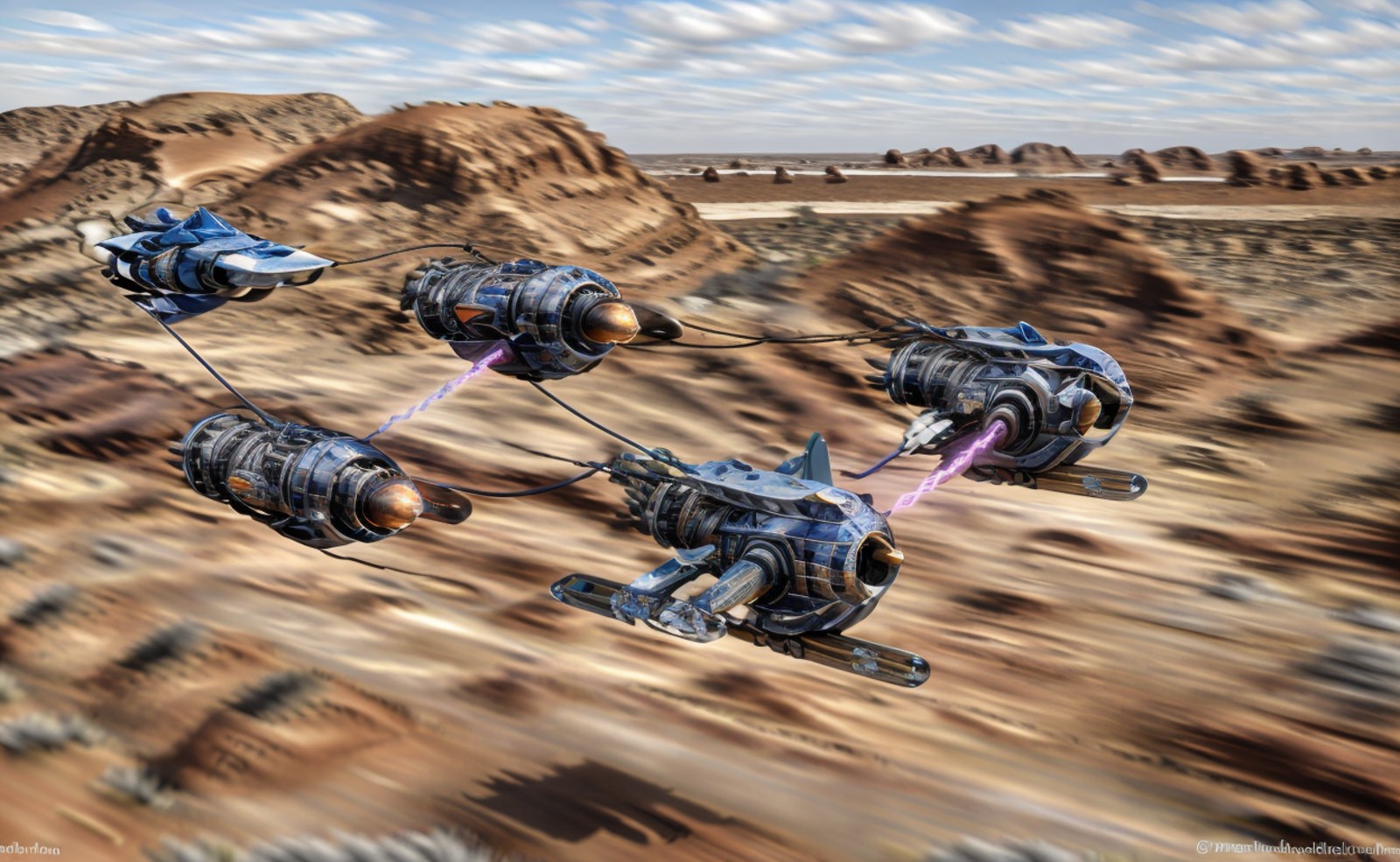 podracing, blue vehicle, best quality, highly detailed, desert background, <lora:podracing_10_1:0.95>